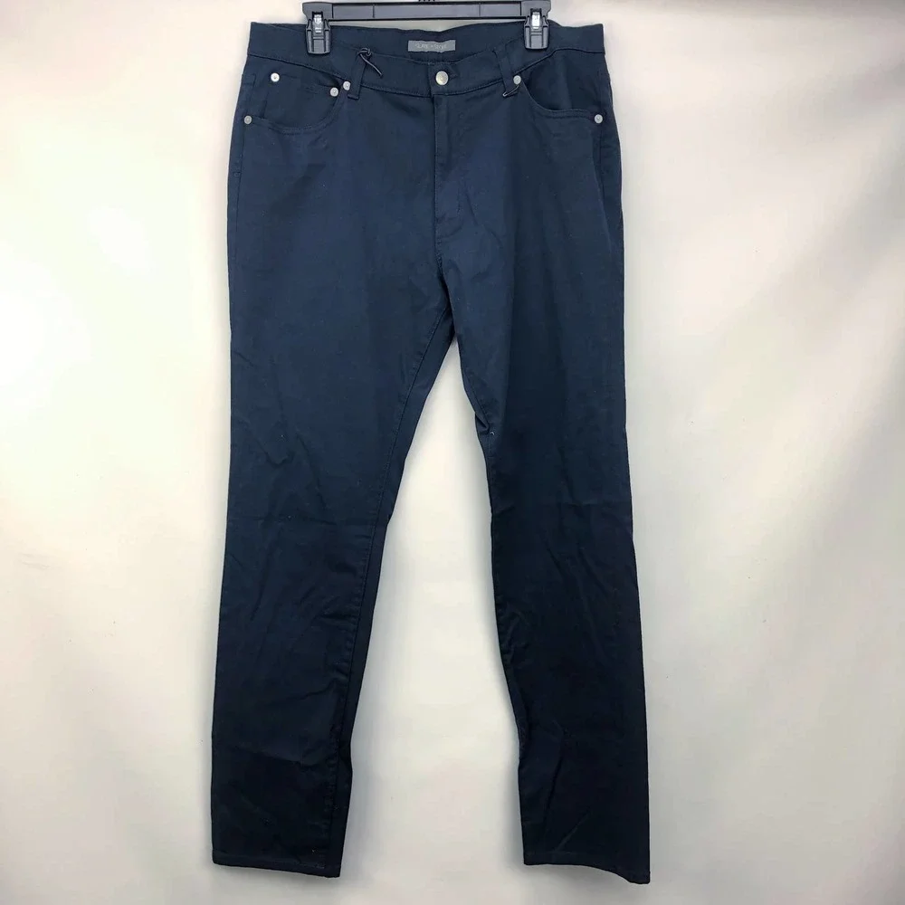 State & Stone Mens Chino Pants 36W x 32L Blue Stretch Mid Rise Straight Leg NWT
